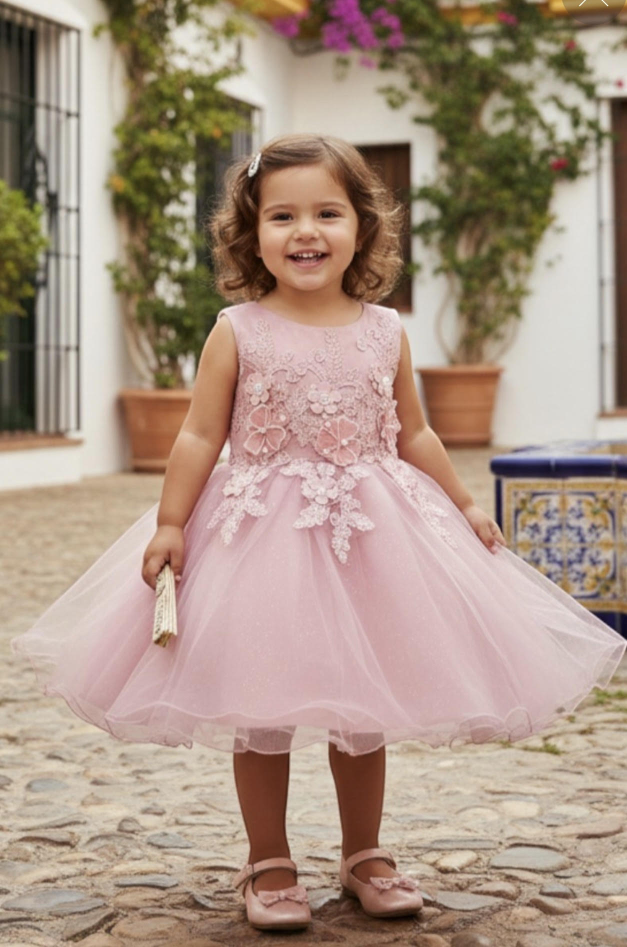 Floral Tulle Baby Dress 9110