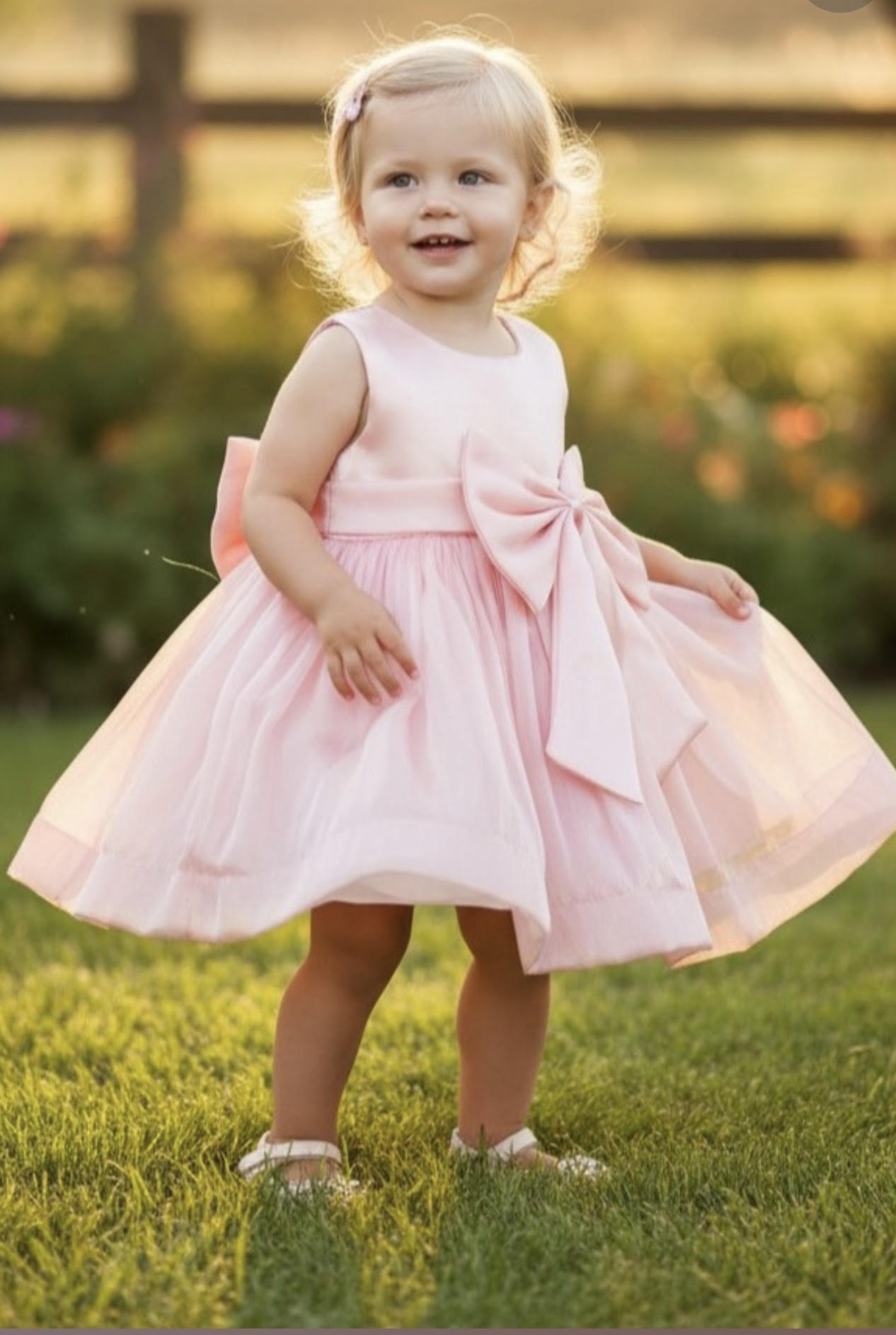 Ribbon Crystal Organza Dress 9191