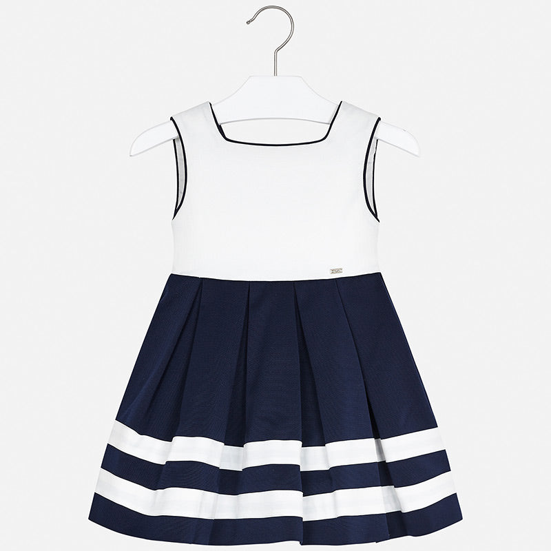 Navy Nautical Blue and White Dress