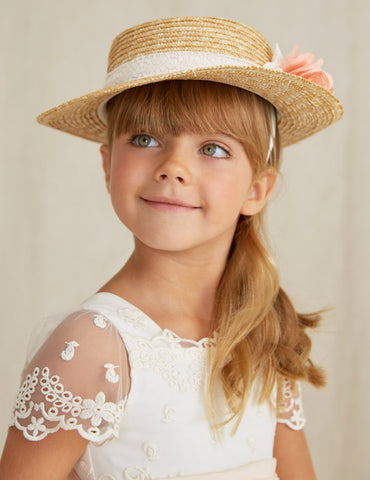 Straw floater boater hat